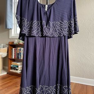 Elegant Navy Blue Women's Dress